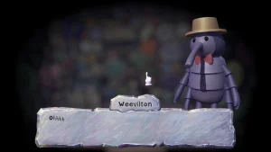 A bug character wih a hat is saying "Ohhh" in a dialog.