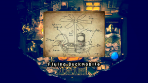 A sketch of a device called "Flying Duckmobile".