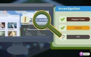An investigation window in which you go through someones computer files.