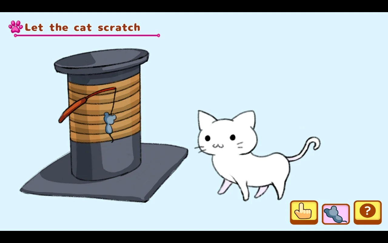 A cat and a scratching tree.