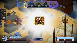 The tower defense level is in the back. The main focus is a new unit card. 