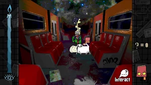 Multiple entities standing in a train.