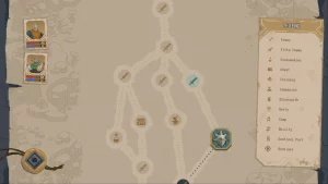 The world map showing different options of fixed paths. 