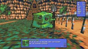 Farmer-Slime says: "In an effort to become self-sufficient we've started farming."