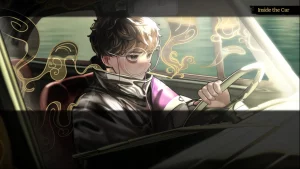 A stylish looking young man is smoking while driving the car. 