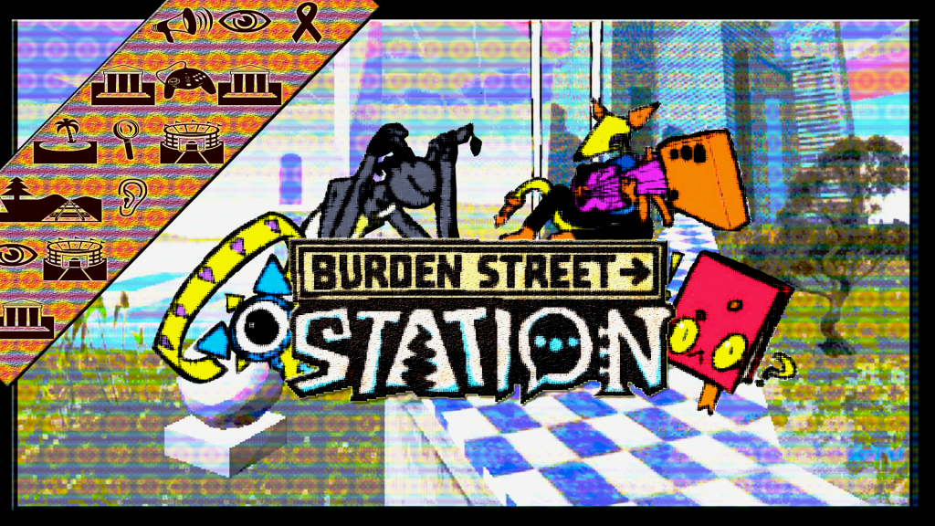 A collage with the logo and characters of Burden Street Station
