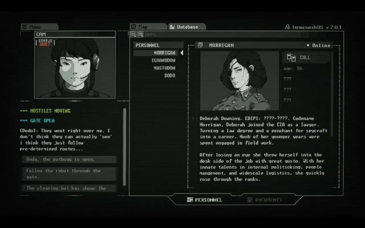 A database showing data about Morrigan. 