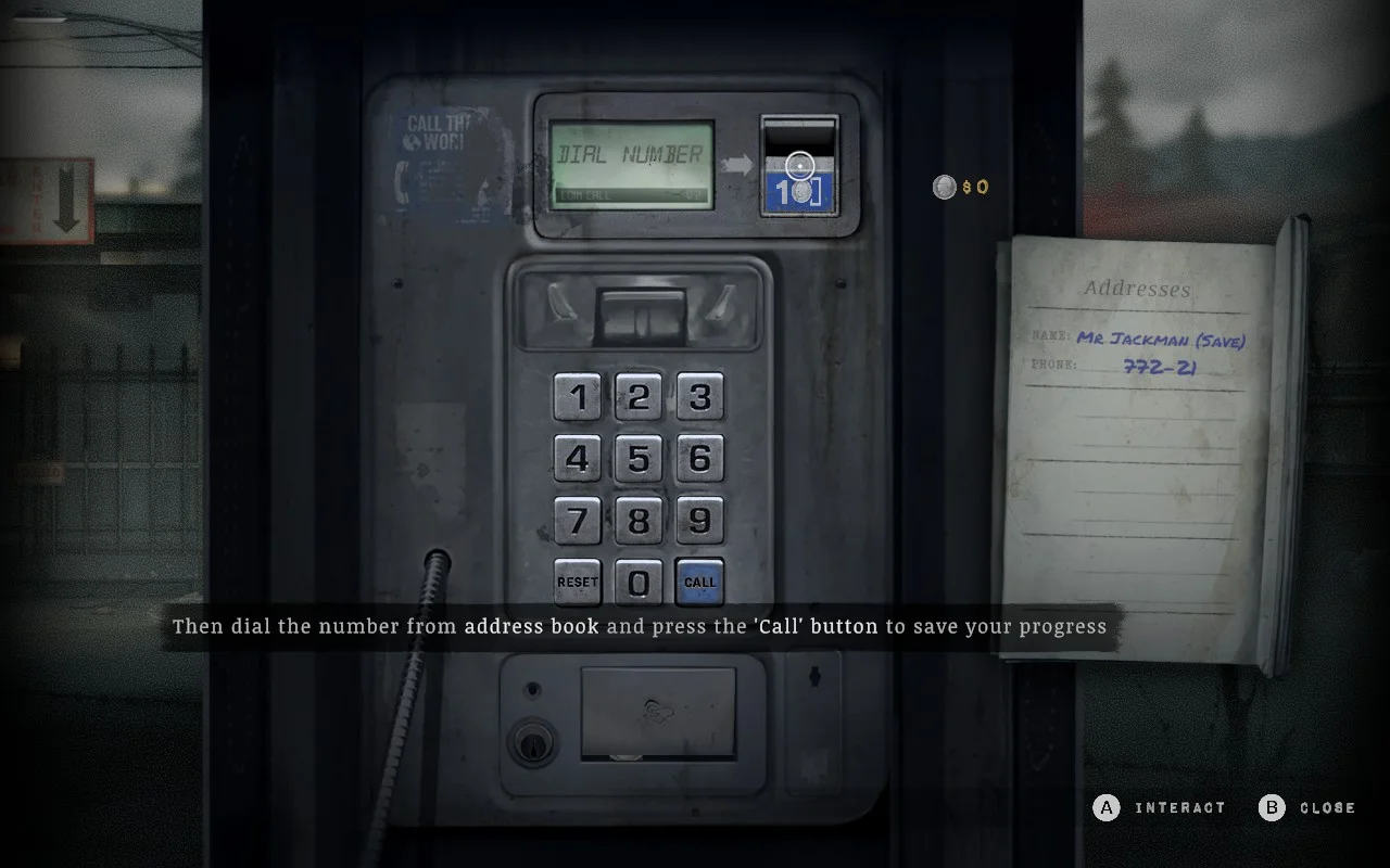A close up inside a phone booth.